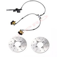 Front Hydraulic Twin Disc Brake Caliper Rotor ATV Go Kart Buggy Golf Cart Quad