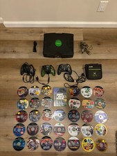 Original Microsoft Xbox Console Bundle w/ 3 Controllers & 34 Games Tested Works!
