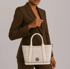 Michael Michael Kors Luisa Leather Chic Satchel Designer Bag NEW