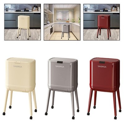 Mülleimer mit Druckdeckel, Minimalistischer, Vielseitiger 16 Liter Mülleimer