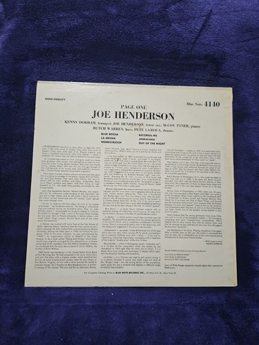 Joe Henderson- Page One- Blue Note 4140- Vinyl- JAZZ- SEE DESCRIPTION - Picture 2 of 23