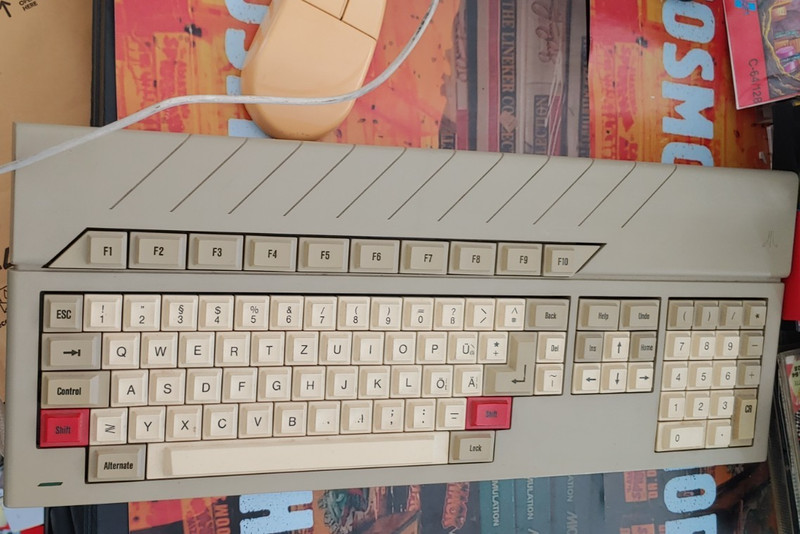 Atari Mega ST STE TT Keyboard + Cable/Mouse (Works) 16-bit Classic