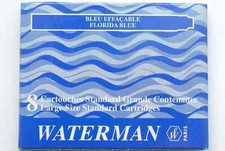 Waterman Fountain Pen Ink Cartridges Florida Blue New In Box Original Ones