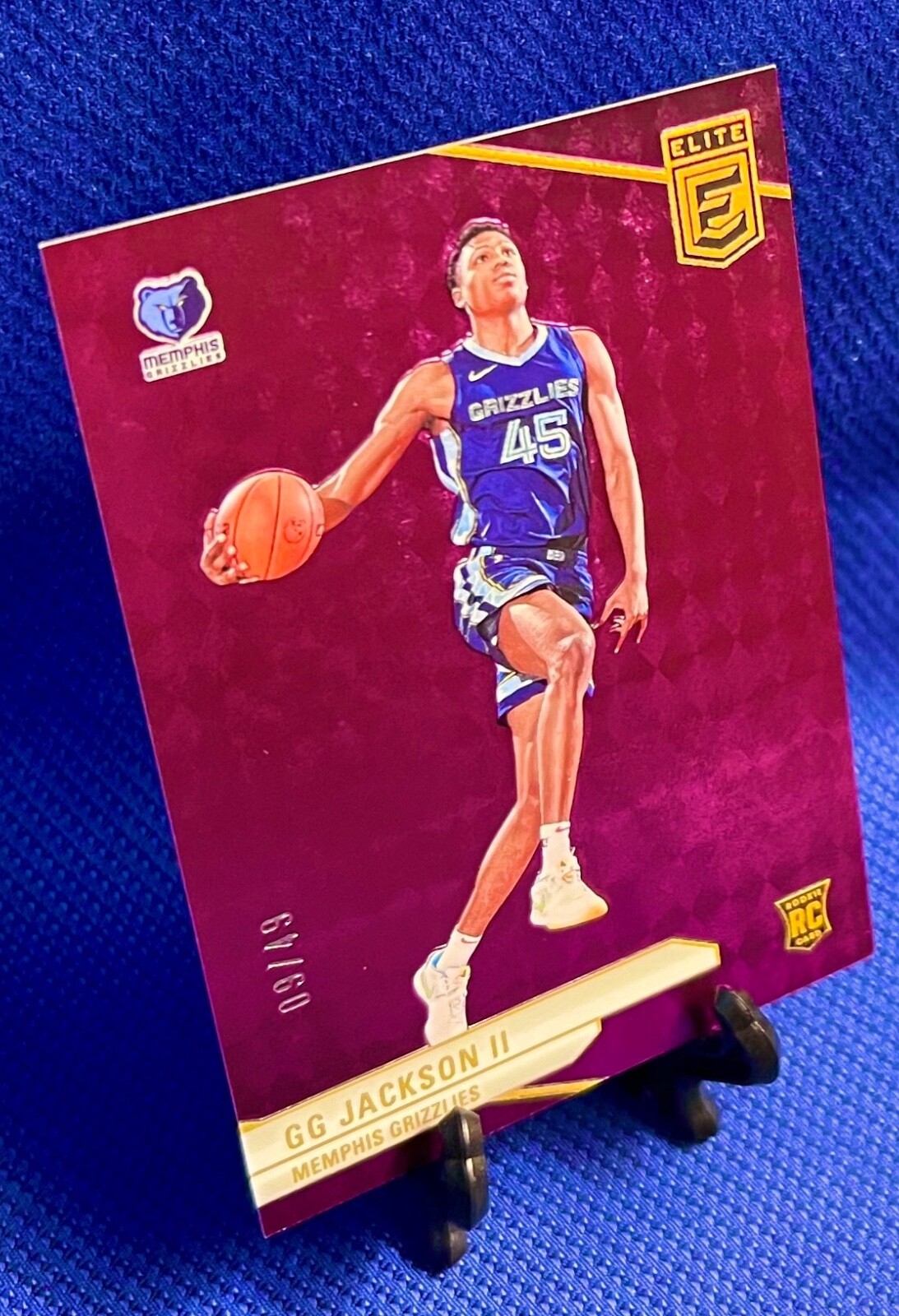 2023-24 Panini Donruss Elite GG Jackson II Purple #/49 Rookie #203 RC Grizzlies