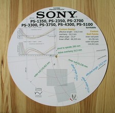Sony PS-1350/2350/2700/3300/3750/4300/5100 Tonearm Cartridge Stylus Protractor