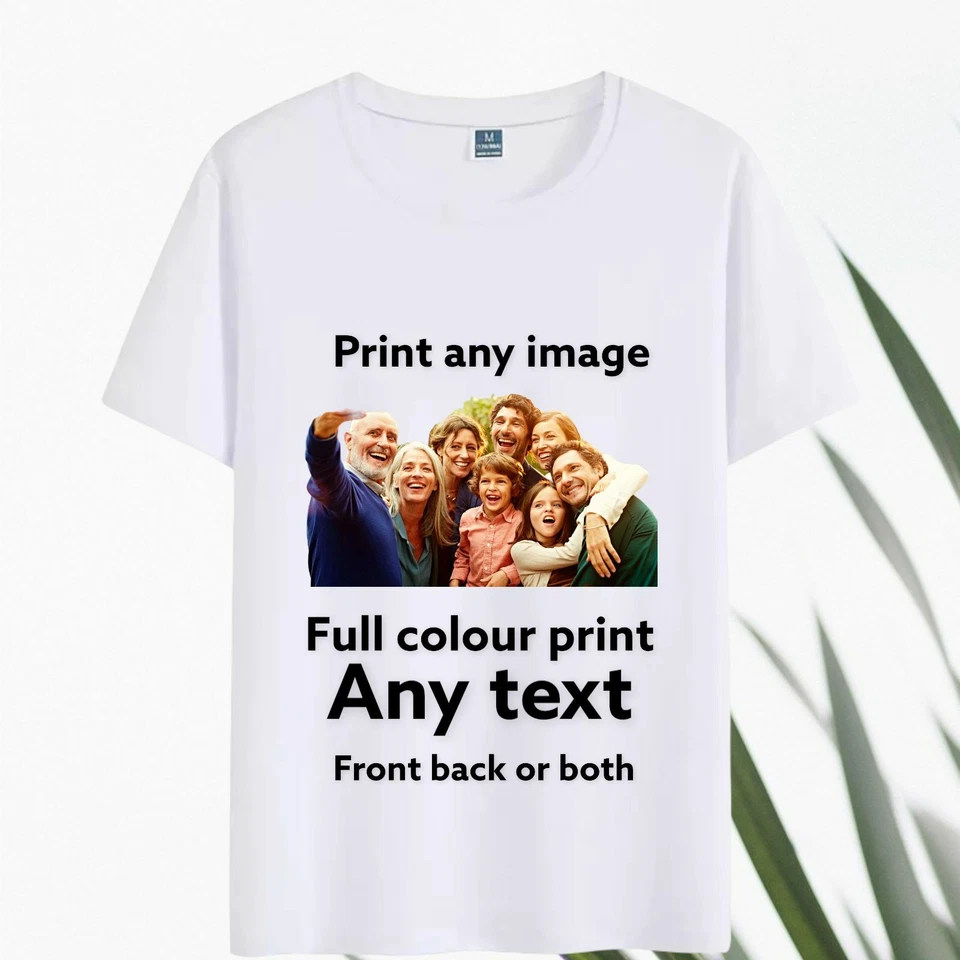 Personalised T Shirt Custom Your Photo Logo Text Shirt Printed Stag do Hen Party - Image 4 of 4