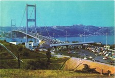 The View of Bosphorus Bridge From Beylerbeyi Village Istanbul, Turkey Postcard