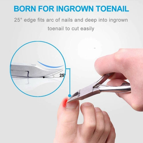 Nail Scissor Toenail Clipper Thick Ingrown Toe Nail Heavy Duty Precision BLACK - Bild 9 von 15