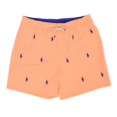 Polo Ralph Lauren Multi-pony Swim Shorts Swimsuit - Bright Orange with ponies