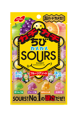 Japan Sour Gummies Nobel Confectionery Kachikachi Chibi Kamekame