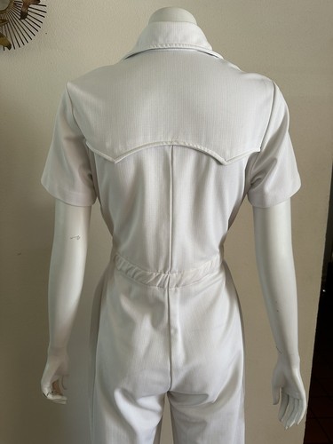 1970s Western Dagger Collar Disco Cowgirl Jumpsuit Leisure Suit Rodeo Romper VTG - Picture 3 of 24