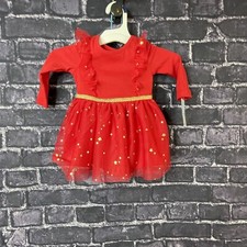 Cat  Jack 12 Month Red Ruffle Stars Glitter Tulle Dress  Bloomer Set