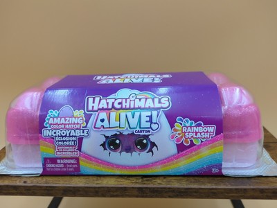 Hatchimals Alive! Rainbow Splash Egg Carton 5 Eggs 10 Accessories