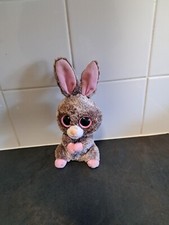 Ty Beanie Woody Bunny Brown Pink