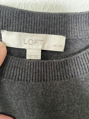 Loft dark grey sweater petite xs