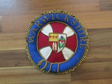 Vintage cloth patch - large size - Warwickshire Military or sports club