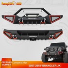 Rear / Front Bumper for 2007-2018 Jeep Wrangler JK w/ Winch Plate Mount &D-Rings