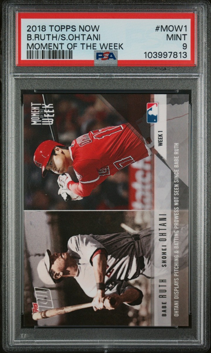 PSA 9 2018 Topps Now Moment Of The Week MOW1 Shohei Ohtani RC Babe