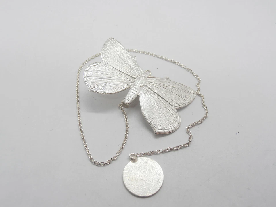 Segnalibro in Argento 925 con FARFALLA - segnapagina libro - lepidottero - - Immagine 4 di 4