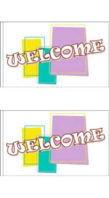 3ft x 5ft  Knitted Heavy Polyester Flag ''WELCOME'' Bright Pastel Color Designed