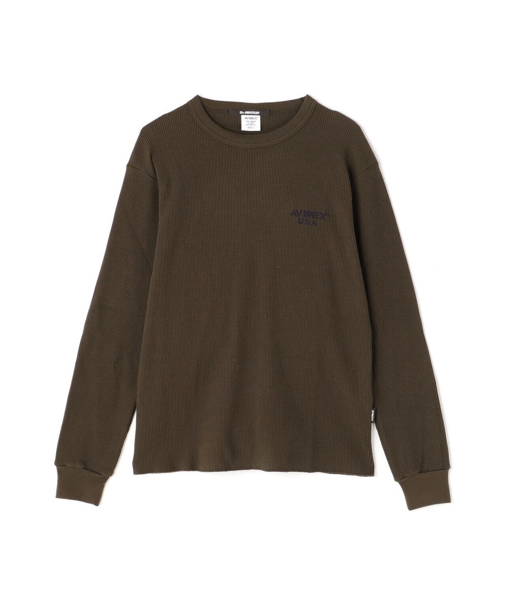 国内発送【AVIREX】MINI WAFFLE T-SHIRT MINI WAFFLE T-SHIRT / ミニワッフル 半袖Tシャツ / AVIREX