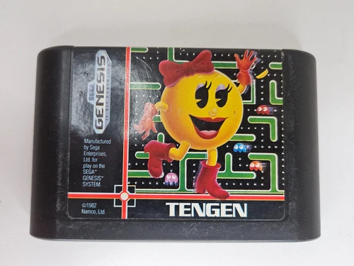 Ms. Pac-Man Sega Genesis Video Game Cartridge Only - TESTED Working Tengen Atari