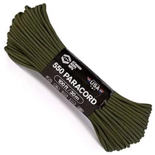 Atwood Rope MFG 550 Paracord Olive Drab 100 Feet 7-Strand Core Parachute Cord