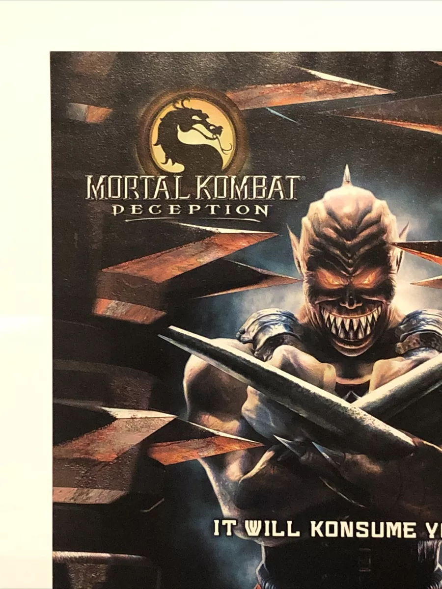 Mortal Kombat: Deception Framed Print Ad/Poster 2002 PS2 Xbox Gamecube Art