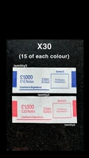 30 x £10 £20 note money bands UK currency straps - Strong Hold