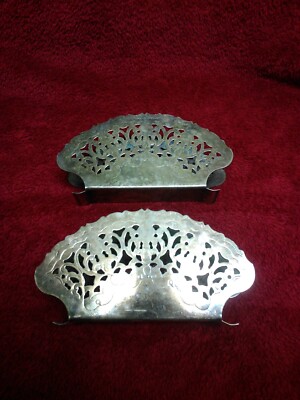 Vintage Napkin Holders - Quality Silverplate - Made In Italy