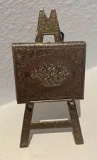 Antique W Avery Son Redditch Floral Easel Victorian sewing Needle Case dollhouse