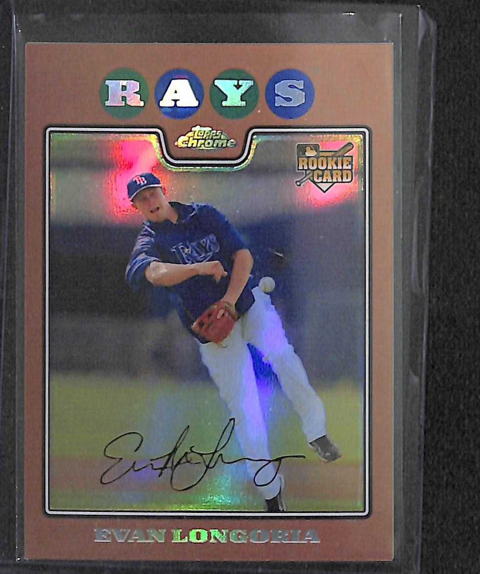2008 Topps Chrome Sepia Refractor #193 Evan Longoria No 452 of 599