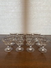 VTG SET 12 BACCARAT Crystal BRETAGNE Champagne Glasses SIGNED 4.25"H FRANCE