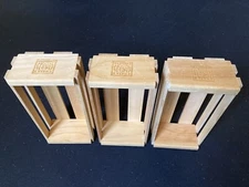 NAPA VALLEY 12 Cassette Audio Tape Holder Lot Of 3 Pine Wood