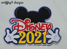 CRAFTECAFE DISNEY 2021 TITLE premade paper piecing scrapbook die cut piece page