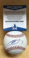 BOBBY BRADLEY CLEVELAND INDIANS ROOKIE YEAR SIGNED M.L. BASEBALL BECKETT R12884