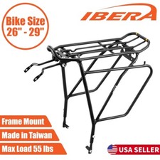 Ibera Bike Rear Rack Touring Carrier Plus for Disc Brake Mount MTB Fat Tire Bike