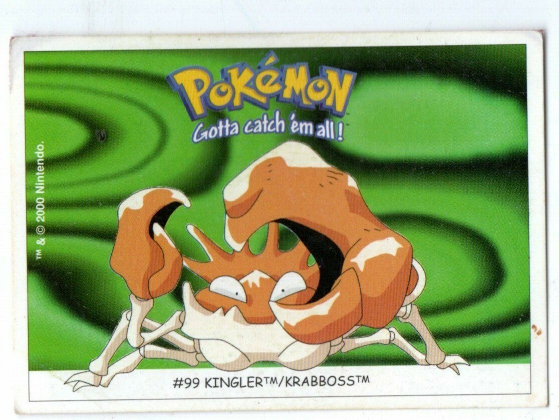 figurina card POKEMON DUNKIN BOOMER numero 99 KINGLER/KRABBOSS
