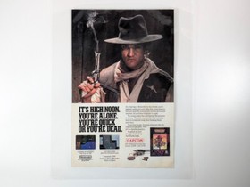 1988 Gun.Smoke Capcom NES video game Ad, Laminated Western Shooter &ndash; Vintage Gem