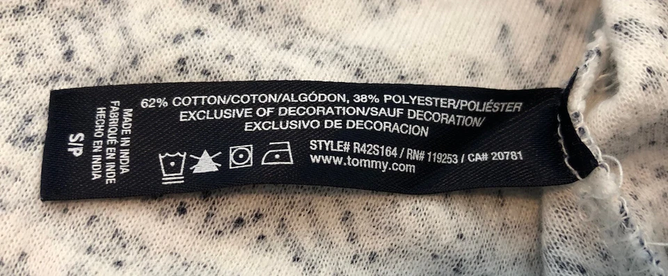 Camisa Tommy Hilfiger Para Mujer Talla Pequeña Dormir Noche Estampado Ancla Larga (D2) Foto 2 de 4