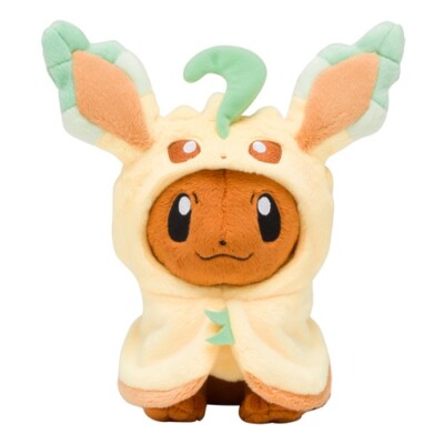 Pokemon Center Leafeon Eevee Poncho Plush Toy | eBay