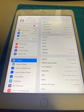 AS-IS Apple iPad Mini 4 2015 7.9" 64GB Silver WiFi  Cellular  READ