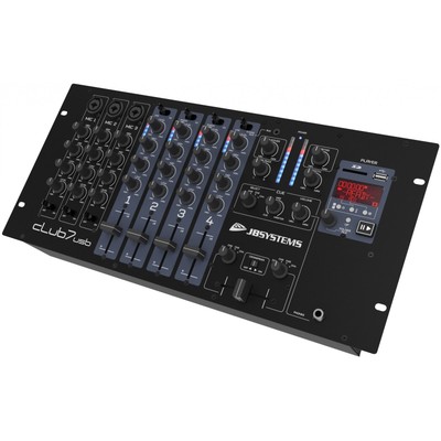 JB SYSTEMS ''CLUB7-USB'' Mixer 3x MIC-IN, 2x USB, 5x LINE, USB/SD Player Mischpult