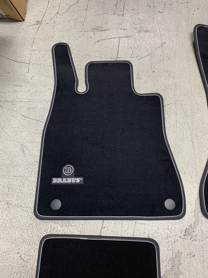 Brabus Logo Floor Carpet Mat Set Black Brand for S-Class W223 Part#223-871-00N - Image 4 of 4