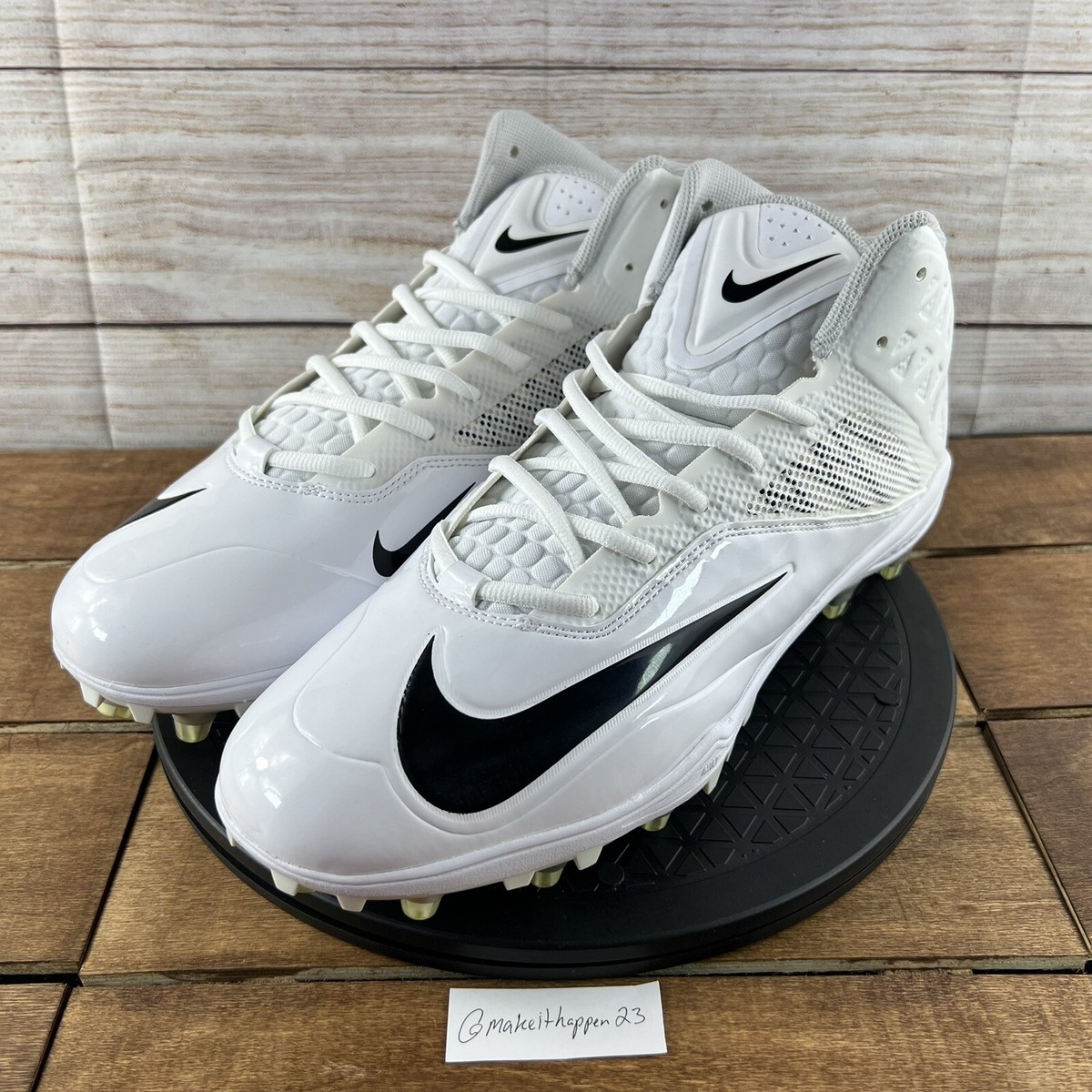 Nike Zoom Code Elite 2014 3/4 TD Football Cleats White 603368-101