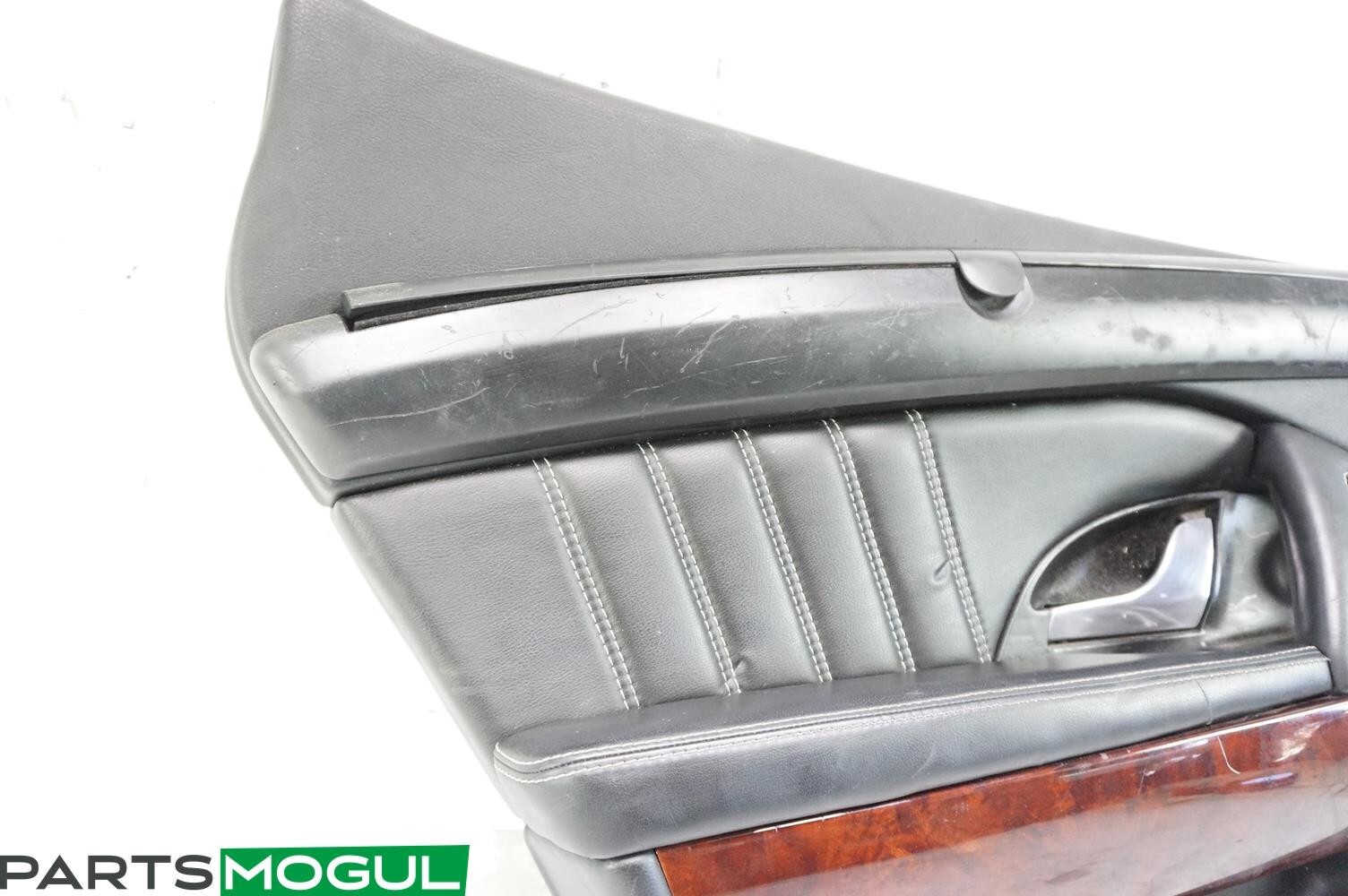 09-12 Maserati M139 Quattroporte Rear Left Door Panel Leather Wood 68215300 OEM