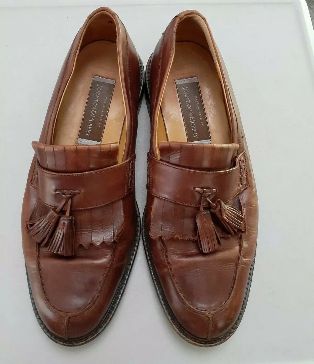 Johnston & Murphy Loafers Kiltie Tassle Cognac Brown Leather  display picture 3