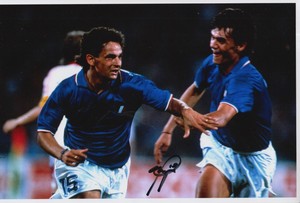 Roberto Baggio Hand Signed Italy 12x8 Photo. | eBay