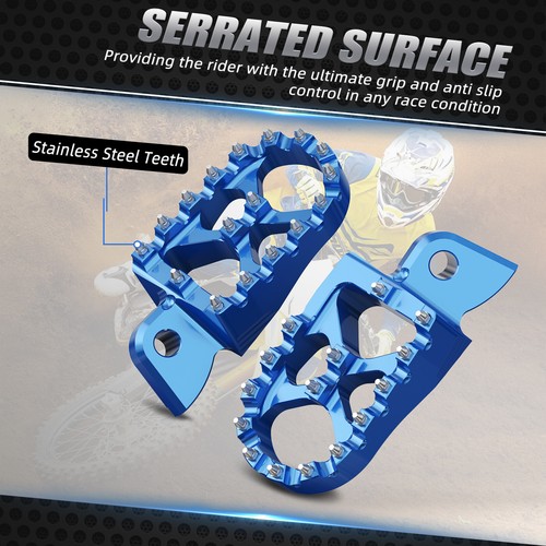CNC Foot Pegs Footrest Pedal Blue For Yamaha YZ125X 2017-2023 YZ250X 2016-2023 - Picture 3 of 12