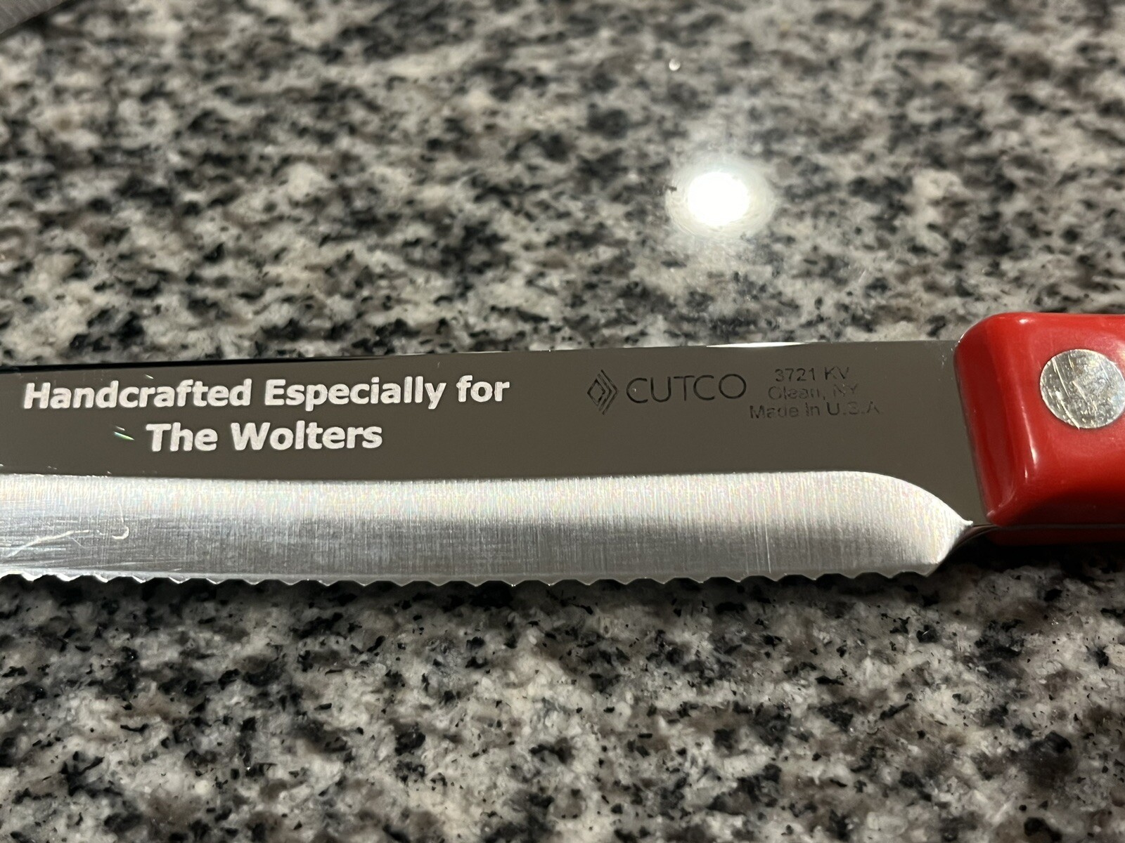 CUTCO 3721 KV Serrated Edge SantokuStyle Trimmer Knife Red Handle eBay